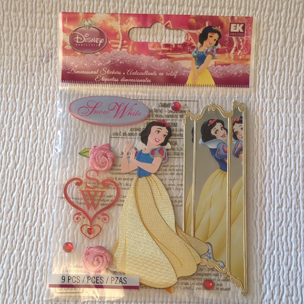 ☀️Disney Snow White Dimensional Scrapbook Stickers - EK Success